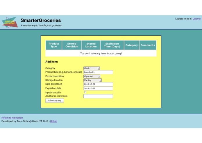 Smarter Groceries – screenshot 1