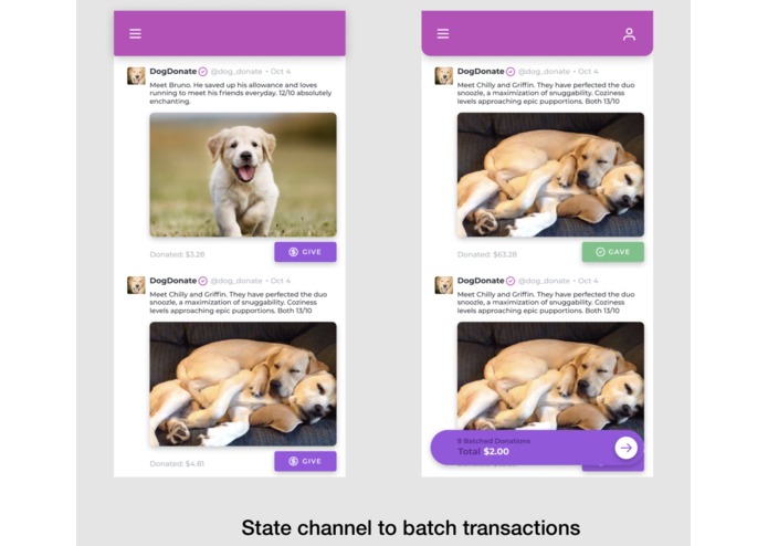 GiveDApp – screenshot 1