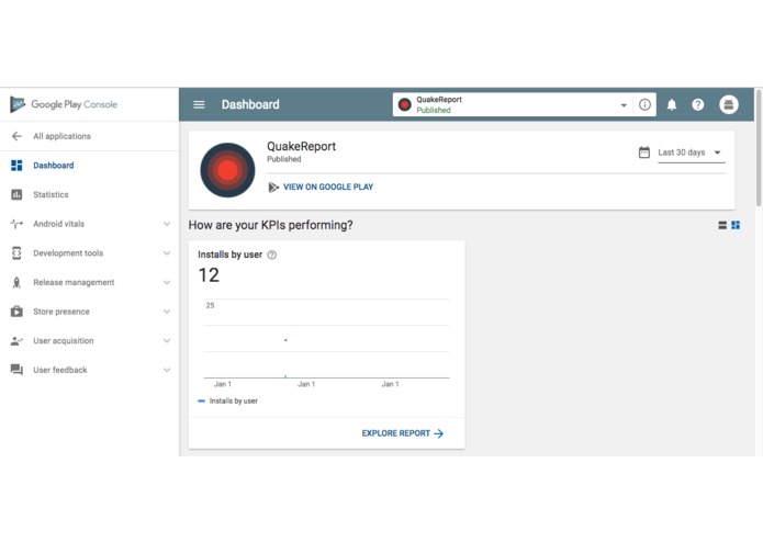 QuakeReport – screenshot 2