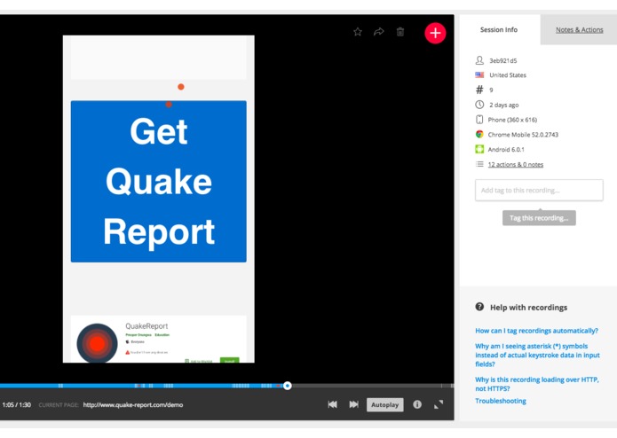 QuakeReport – screenshot 8