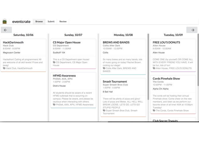 eventcrate – screenshot 1