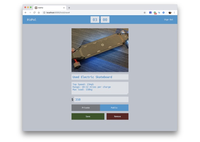 BidPal – screenshot 2
