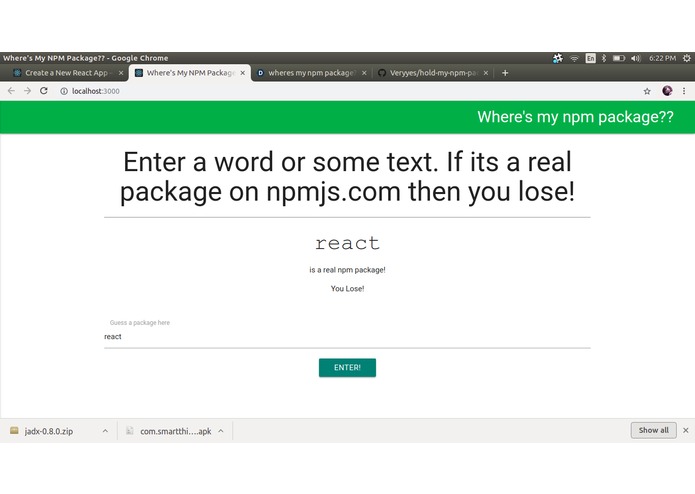 wheres my npm package? – screenshot 1