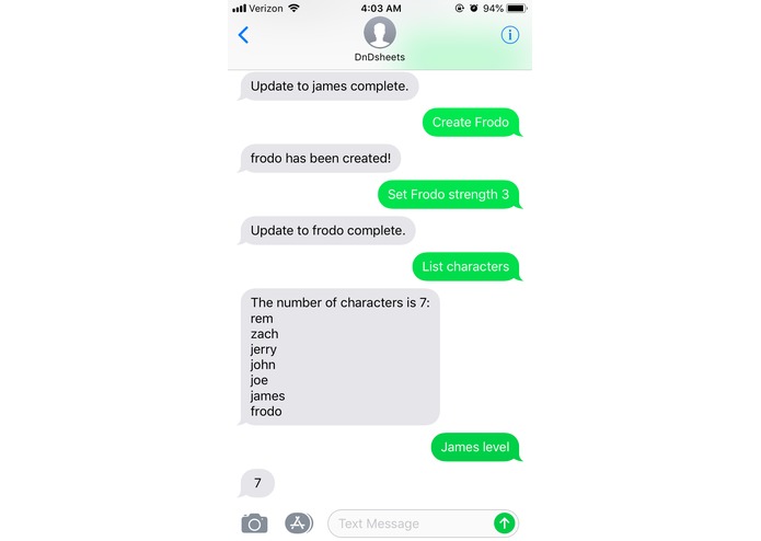 DnDsheets – screenshot 1