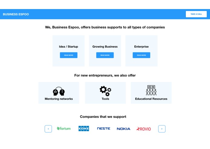 Business Espoo Case – screenshot 1