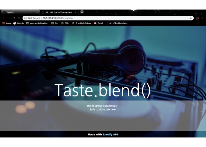 Taste.blend() – screenshot 2