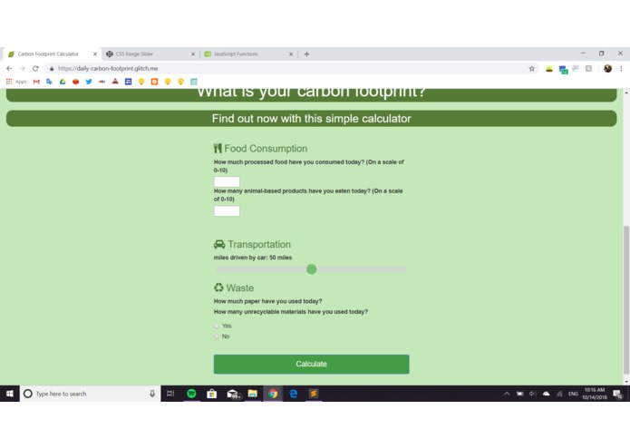Daily Carbon Footprint Calculator – screenshot 12