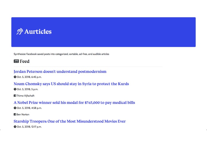 aurticles – screenshot 1