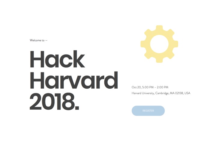 HackHarvard Website 2.0 – screenshot 1