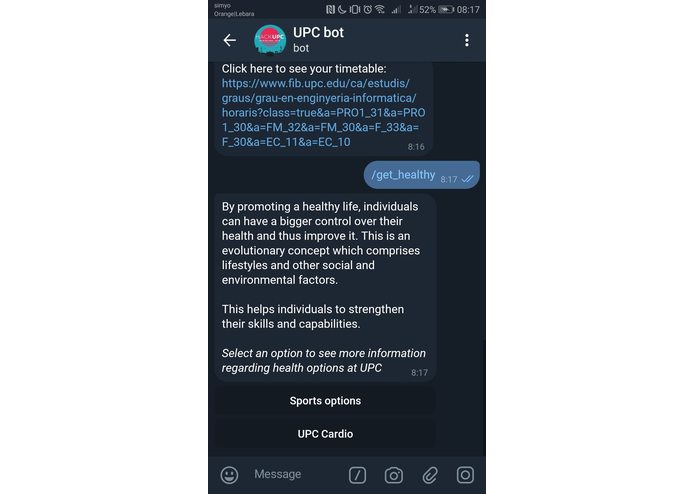 UPC helper bot – screenshot 8