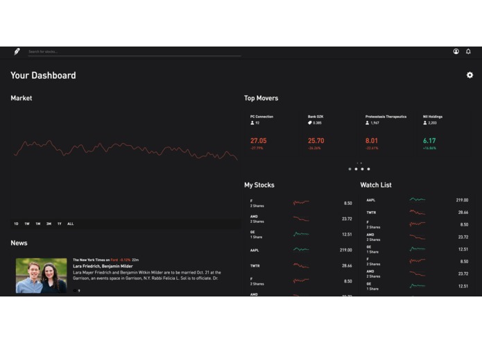 Drag-N-Drop Dashboard for Robinhood Web UI – screenshot 1