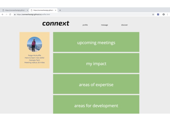 Connext – screenshot 2
