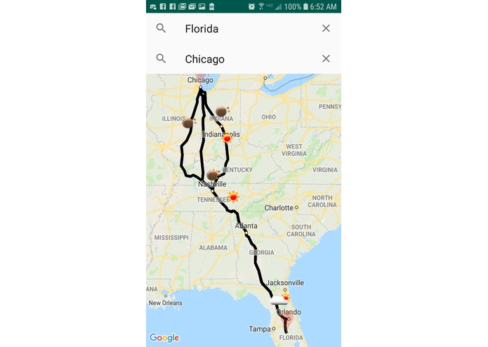 WeatherFirstRoutes – screenshot 1