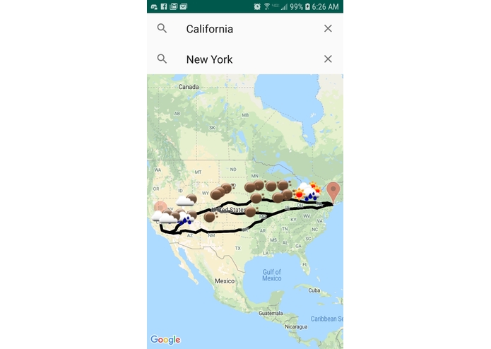 WeatherFirstRoutes – screenshot 2