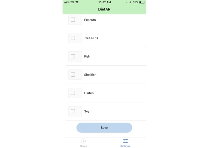 DietAR – screenshot 2
