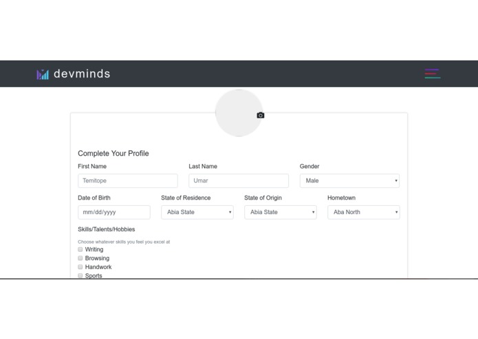 DevMinds – screenshot 2