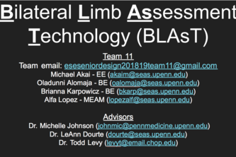 Team 11: Bilateral Limb Assessment Technology (BLAsT)