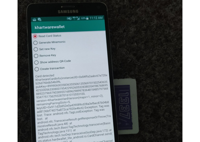 KHardwareWallet – screenshot 1
