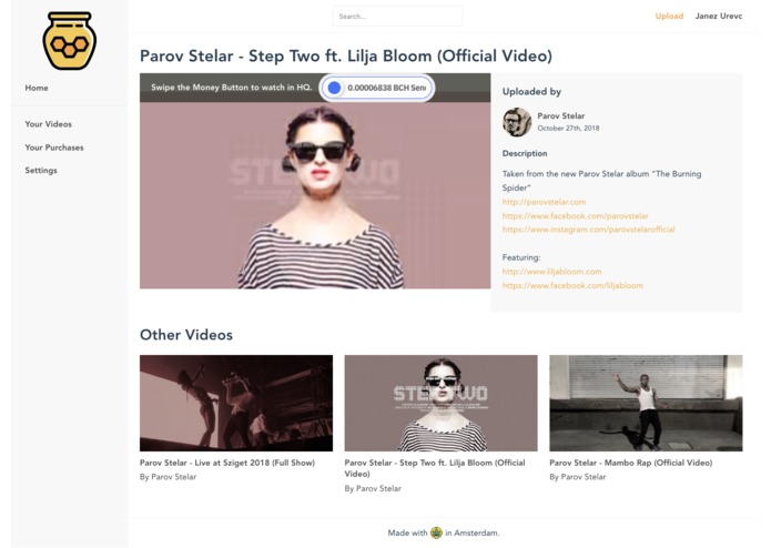 HoneyStream (BCH) – screenshot 2