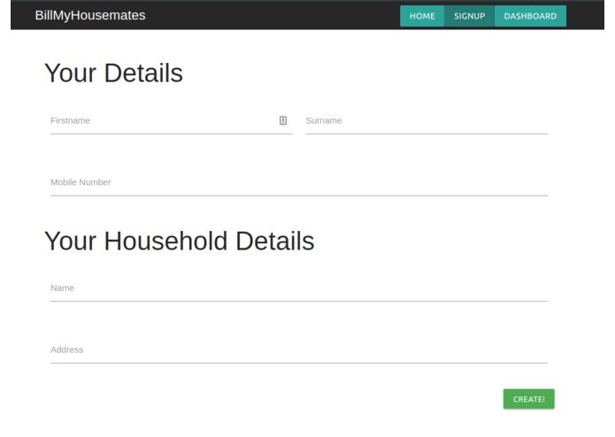 BillMyHousemates – screenshot 1