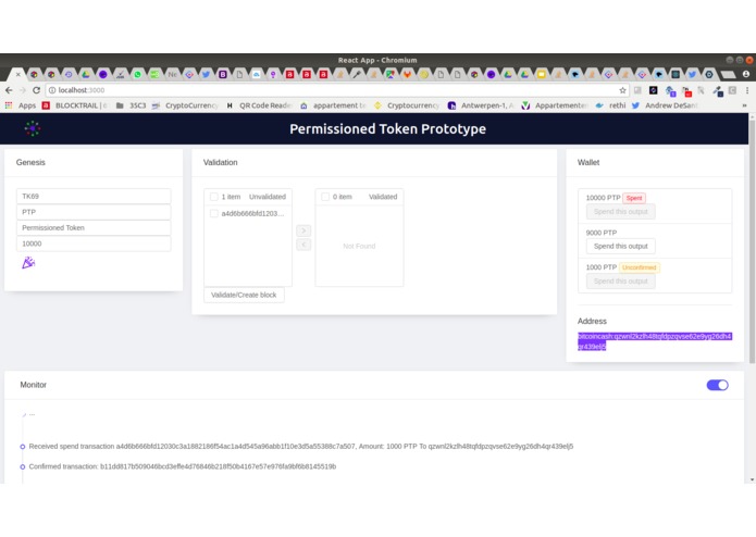 Permissioned Token Prototype [Bitcoin Cash track] – screenshot 4