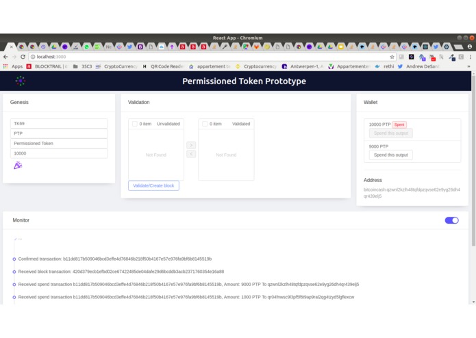 Permissioned Token Prototype [Bitcoin Cash track] – screenshot 6