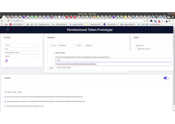 Permissioned Token Prototype [Bitcoin Cash track] – screenshot 11