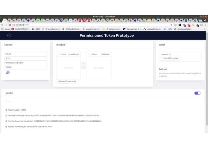 Permissioned Token Prototype [Bitcoin Cash track] – screenshot 12