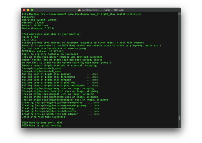 RPi to BlockchainDB – screenshot 4