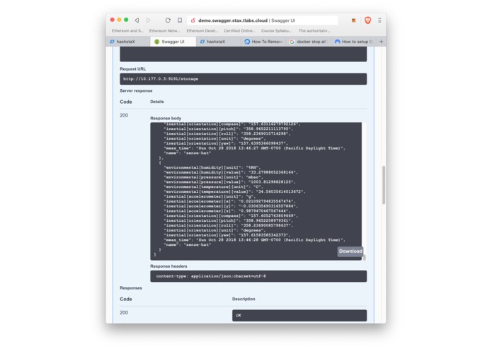 RPi to BlockchainDB – screenshot 12