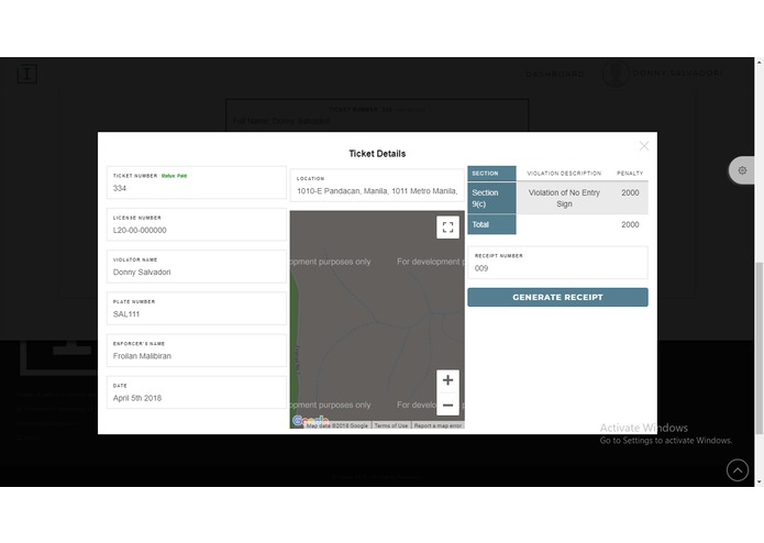 Isabel: Traffic Violation Ticket Issuance Application – screenshot 4