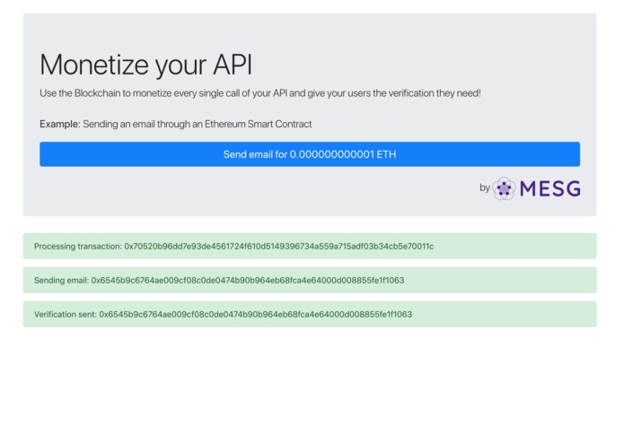 MESG Pegasys Hackathon – screenshot 1