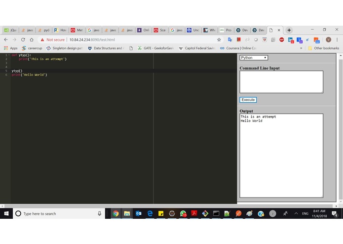 onlinecompiler – screenshot 2