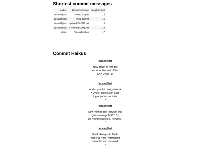 FunGitStats – screenshot 2