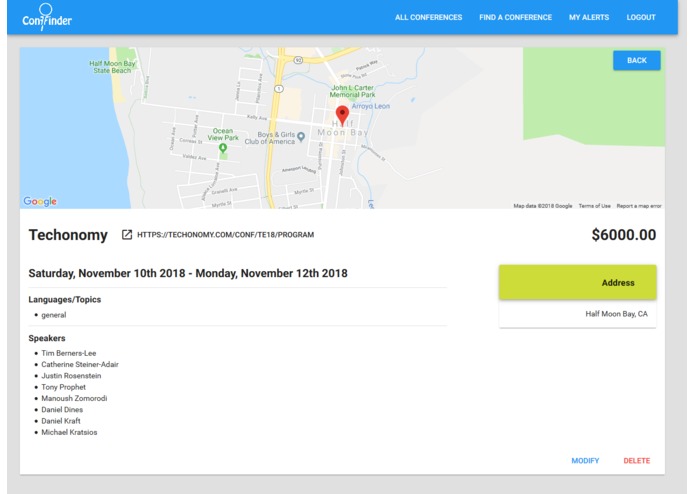 ConfFinder – screenshot 3