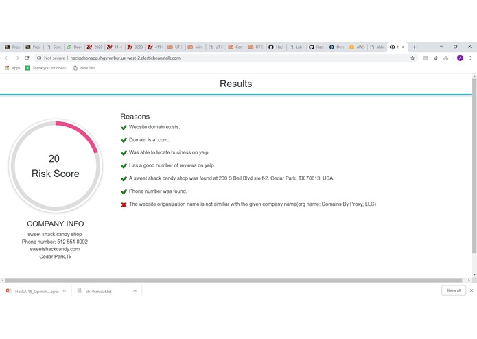 Business Risk Evaluator – screenshot 1