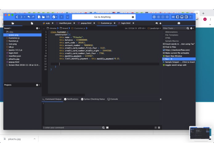 Capital One Chrome Extension (Pikachu Team - Table 8) – screenshot 3