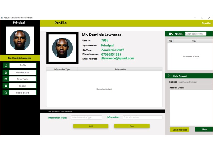 Kaduna state school management system – screenshot 2