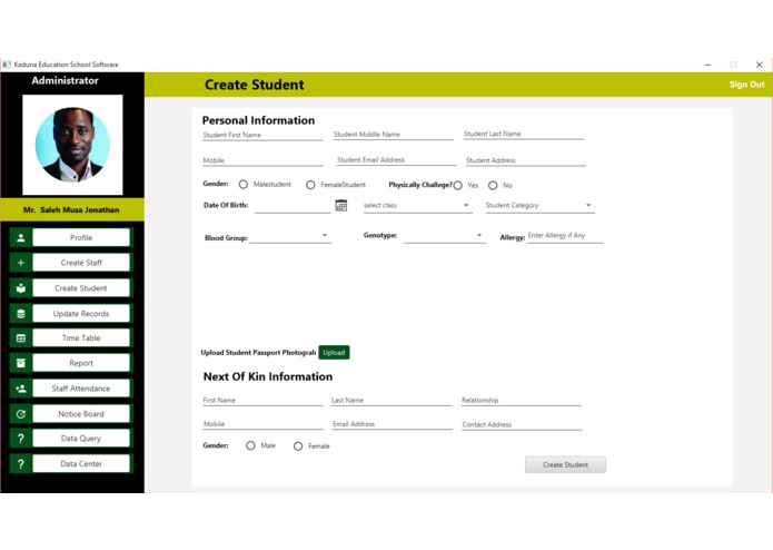 Kaduna state school management system – screenshot 3