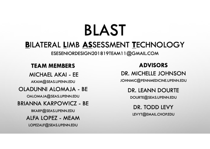 Bilateral Limb Assessment Technology (BLAsT) - Team 11 – screenshot 2