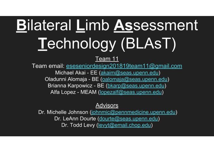 Bilateral Limb Assessment Technology (BLAsT) - Team 11 – screenshot 1
