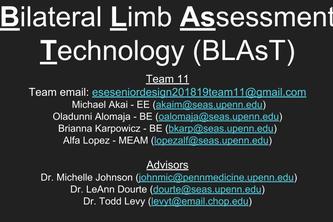 Bilateral Limb Assessment Technology (BLAsT) - Team 11