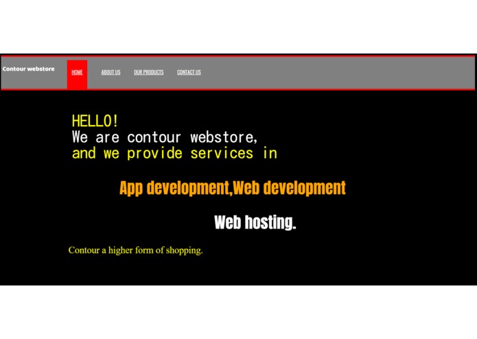 A E Commerce Website(Title: Contour Webstore) – screenshot 1
