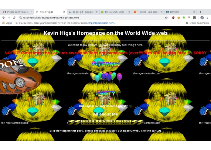 My world Wide Web HomePage – screenshot 2