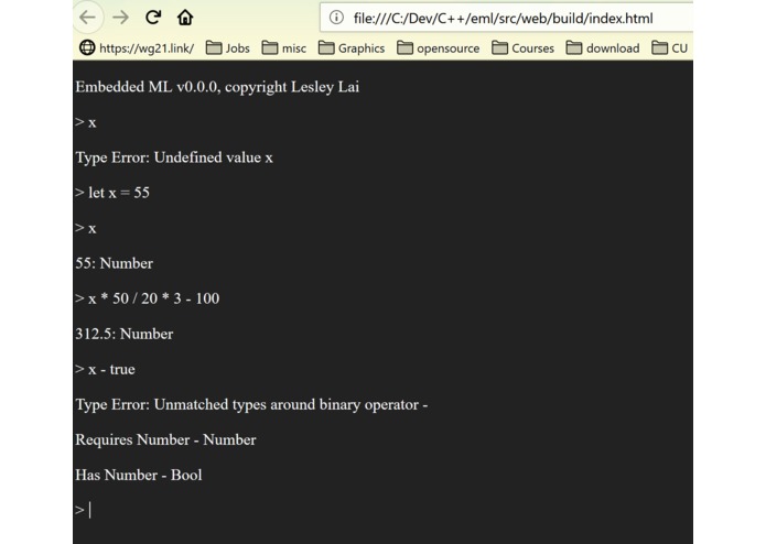 Online Repl of Embedded ML – screenshot 1
