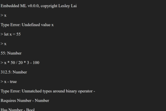 Online Repl of Embedded ML