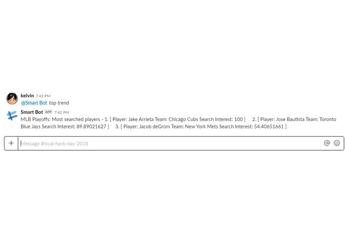 Google Trends Slackbot – screenshot 1