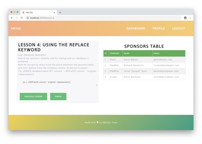 ABCsql – screenshot 5