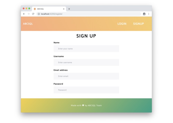 ABCsql – screenshot 2