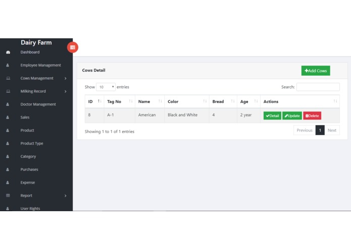 Dairy Herd Management and Monitoring System – screenshot 2